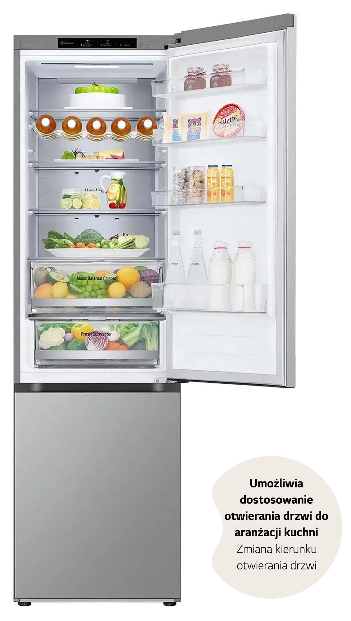 Lodówka LG GBV5240CPY Pełny No Frost 203cm Szuflada z kontrolą wilgotności Srebrny