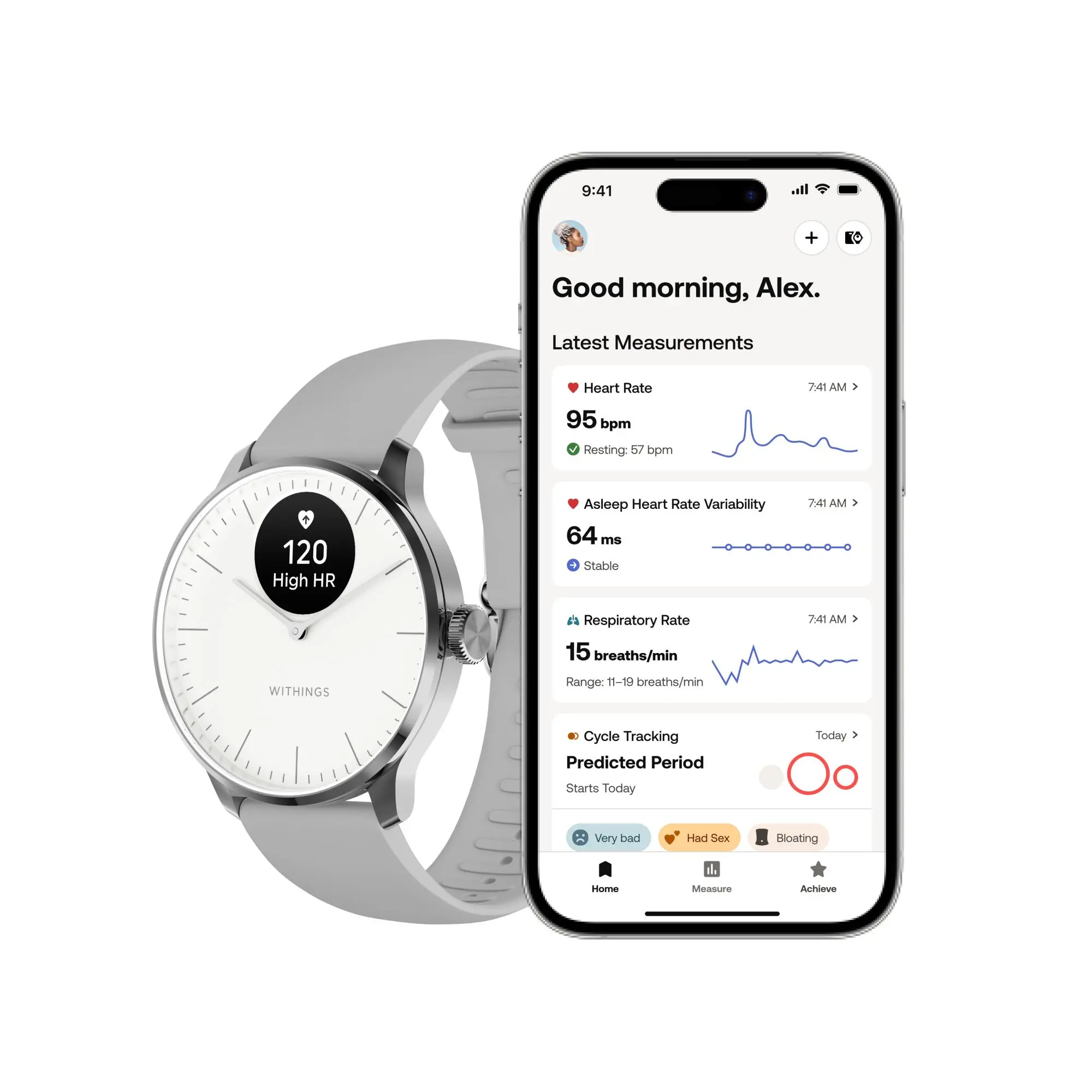 Smartwatch Withings ScanWatch Light 37mm Biały
