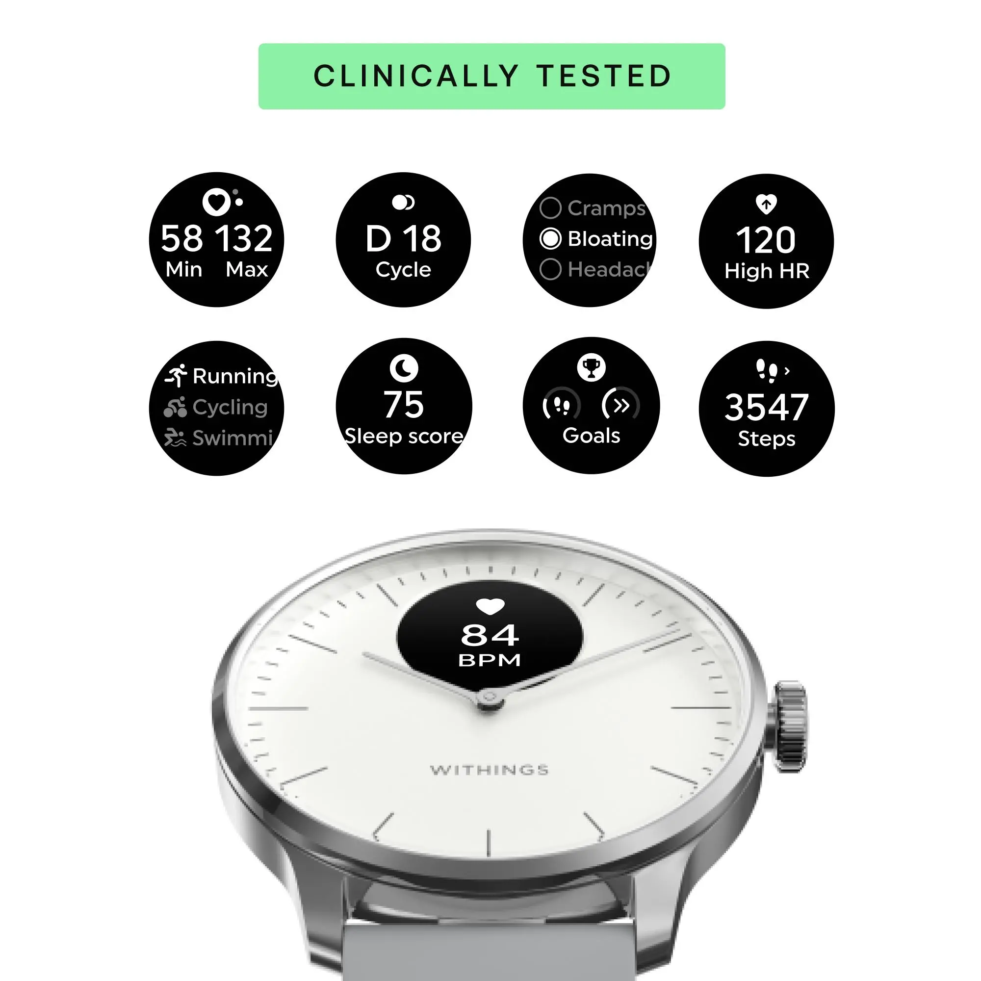 Smartwatch Withings ScanWatch Light 37mm Biały
