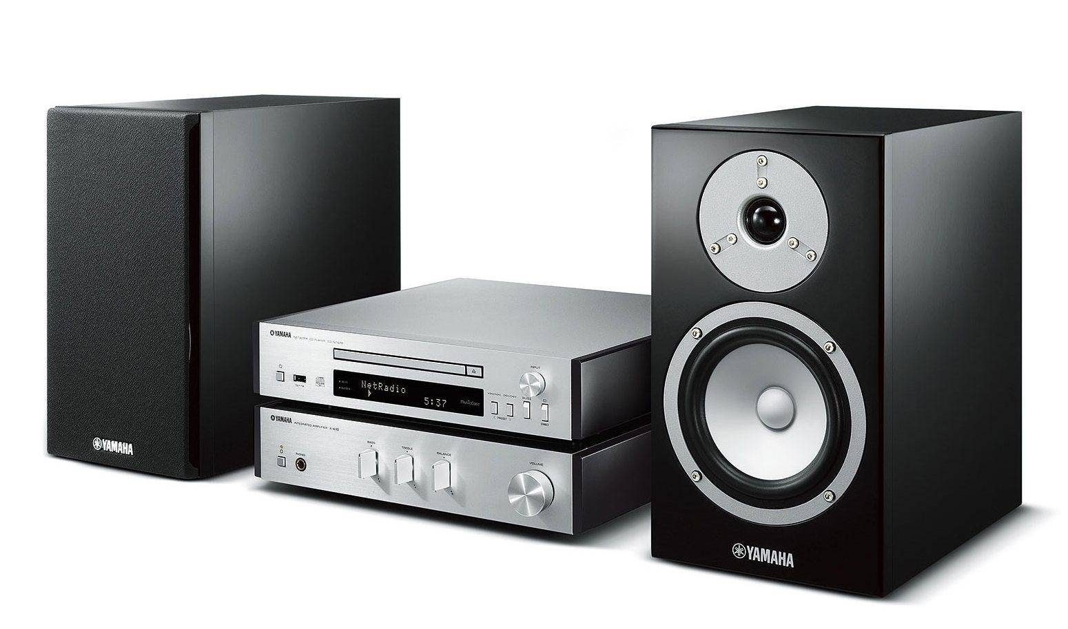 Wieża Yamaha MusicCast MCR-N670D Grand PianoCraft 130W Wi-Fi Bluetooth Radio FM, DAB+, Internetowe Srebrny