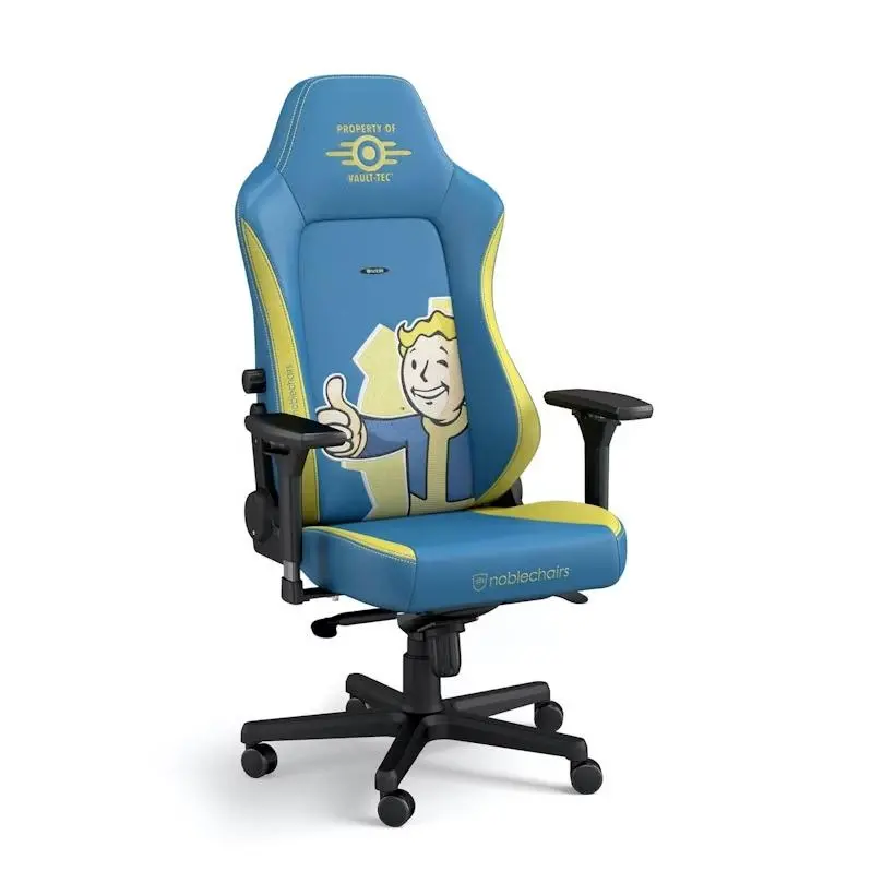 Fotel Noblechairs HERO Fallout Vault-Tec Edition Gamingowy do 150kg Skóra ECO Niebiesko-żółty