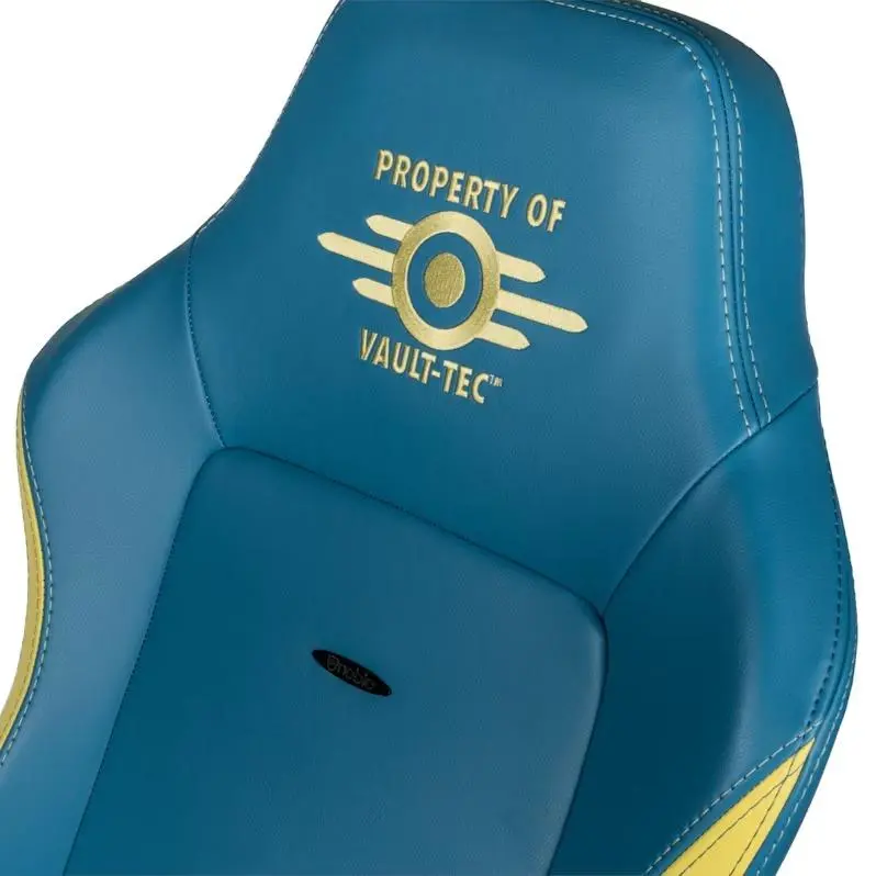 Fotel Noblechairs HERO Fallout Vault-Tec Edition Gamingowy do 150kg Skóra ECO Niebiesko-żółty