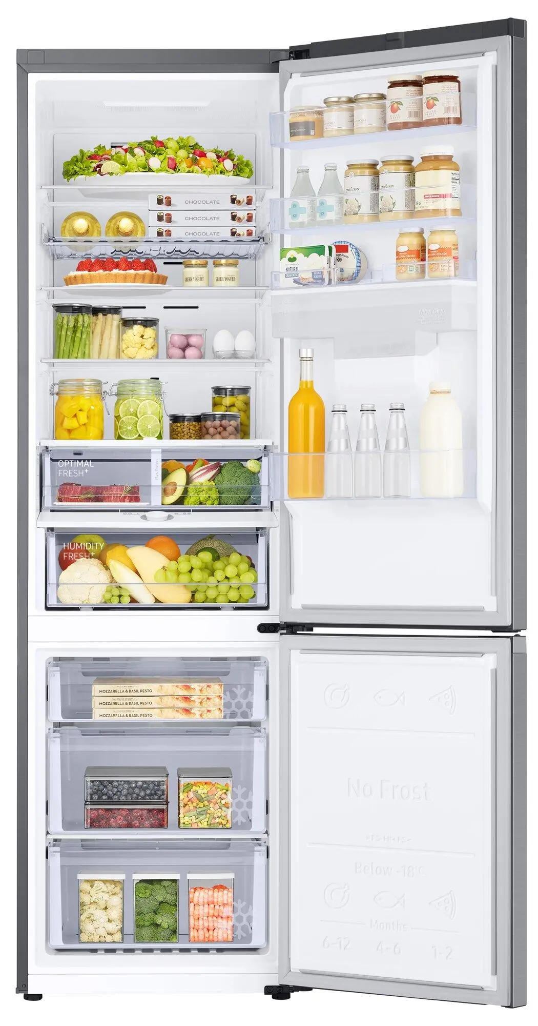 Lodówka Samsung RB38C635ES9 Pełny No Frost 203cm Dystrybutor wody Zdalne sterowanie Stal Szczotkowana