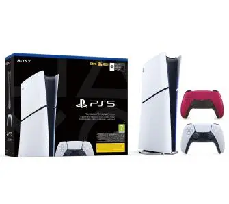 Konsola Sony PlayStation 5 Digital Slim D Chassis (PS5) 1TB + Dodatkowy Pad Czerwony