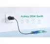 Ładowarka sieciowa Aukey USB-C Power Delivery 20W Czarny