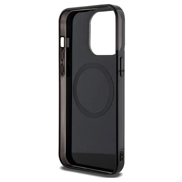 Etui Mercedes-Benz Double Layer Crossed Lines MagSafe MEHMP15X23HRSK do iPhone 15 Pro Max Czarny