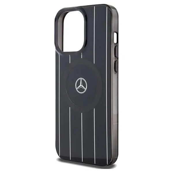 Etui Mercedes-Benz Double Layer Crossed Lines MagSafe MEHMP15X23HRSK do iPhone 15 Pro Max Czarny