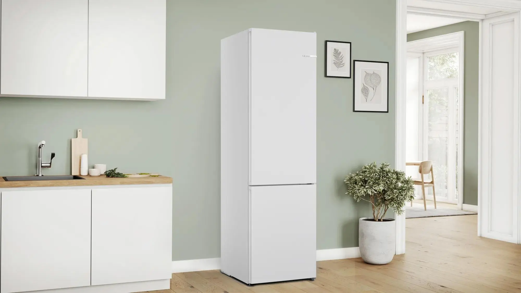 Lodówka Bosch Serie 4 KGN392WCF Pełny No Frost 203cm Szuflada z kontrolą wilgotności Biały