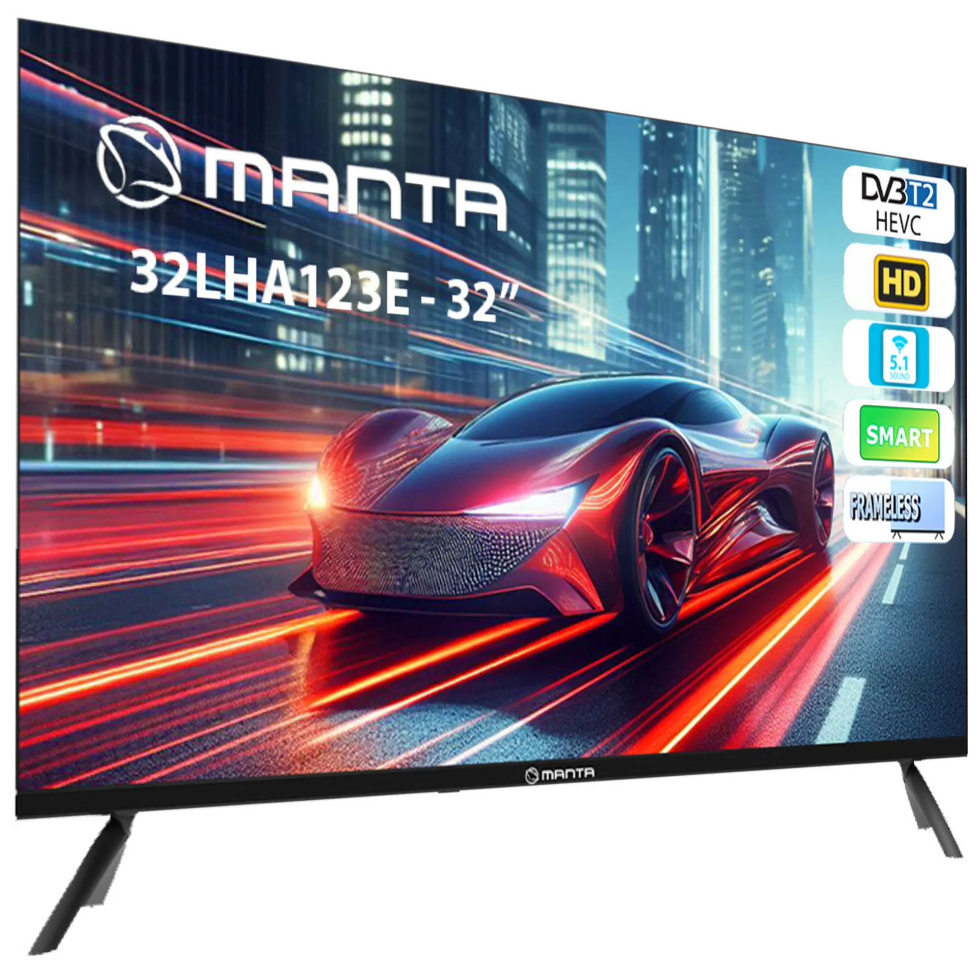 Telewizor Manta 32LHA123E  32" LED HD Ready Smart TV DVB-T2