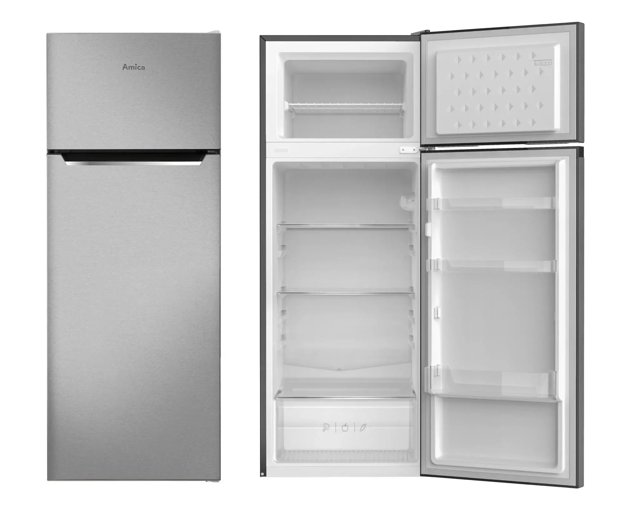 Lodówka Amica FD2485.4X(E) 144cm Inox