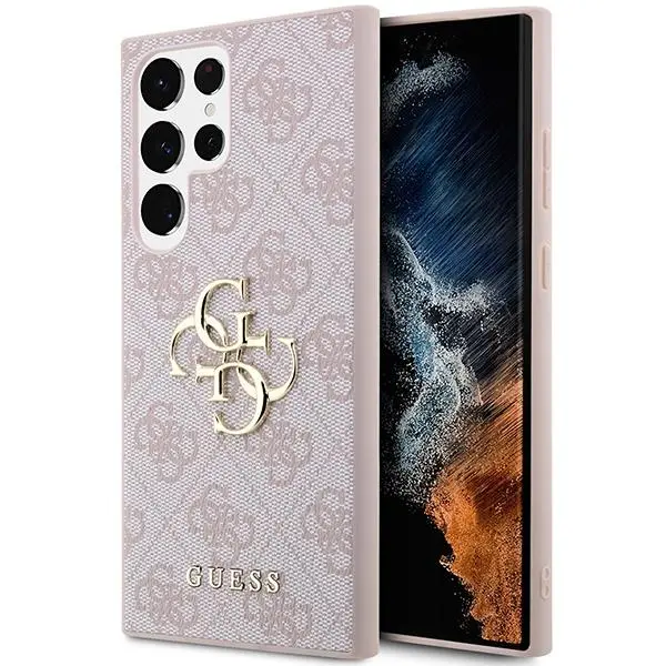 Etui Guess 4G Big Metal Logo GUHCS24L4GMGPI do Samsung Galaxy S24 Ultra Różowy