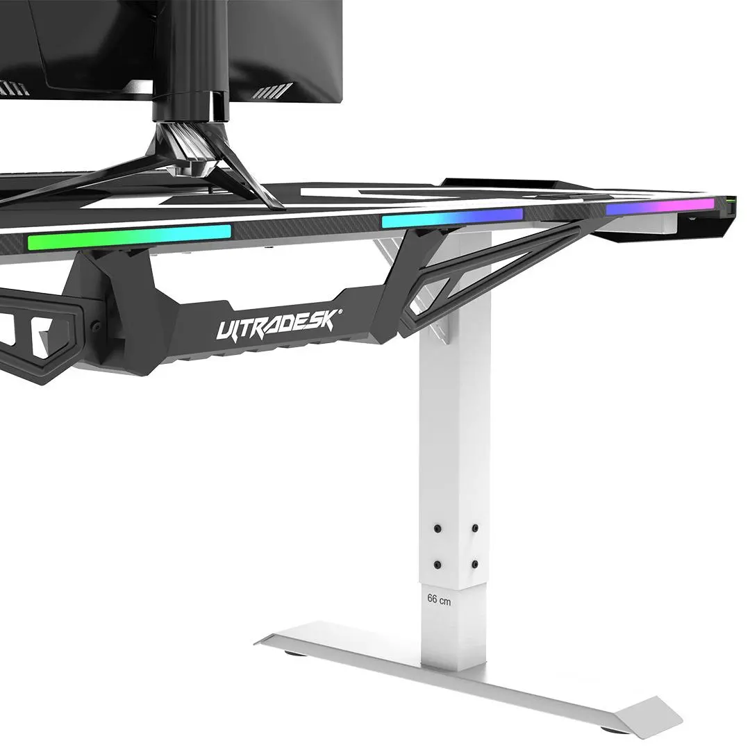Biurko Ultradesk FORCE 166cm Regulacja wysokości Biały