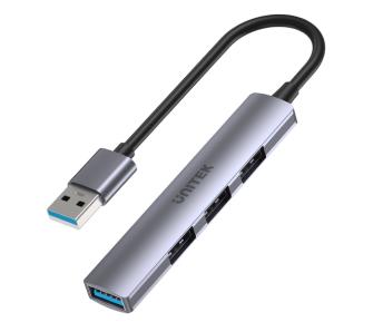 Hub USB Unitek H1208A USB-A 1xUSB-A 5 Gbps, 3xUSB-A 2.0  Szary