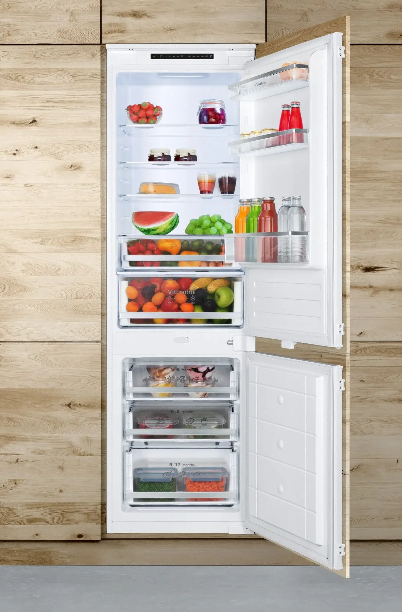 Lodówka Amica BK3055.6 NF(E) Pełny No Frost 176,9cm Szuflada z kontrolą wilgotności