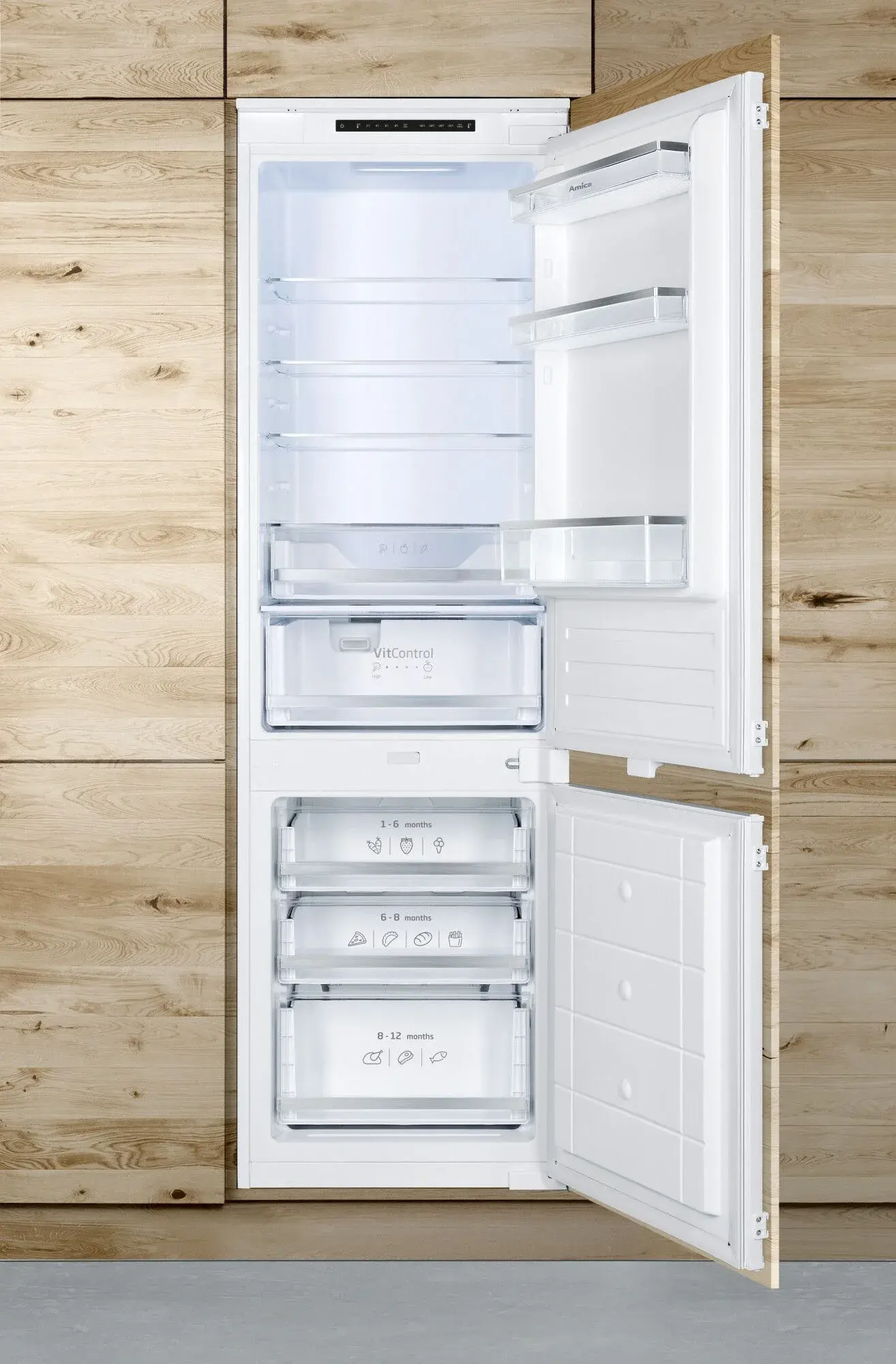 Lodówka Amica BK3055.6 NF(E) Pełny No Frost 176,9cm Szuflada z kontrolą wilgotności