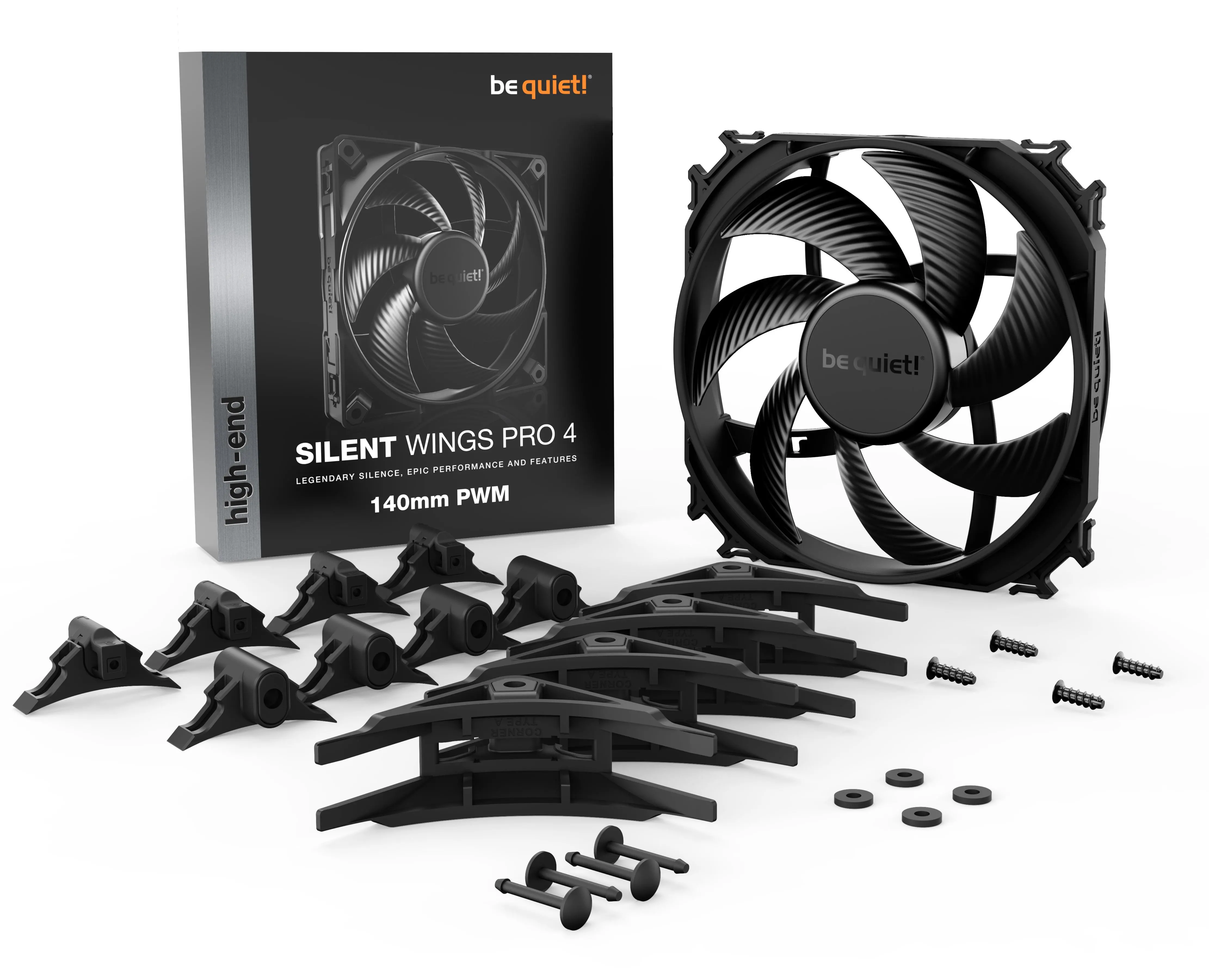 Wentylator be quiet! Silent Wings Pro 4 PWM 140mm Czarny