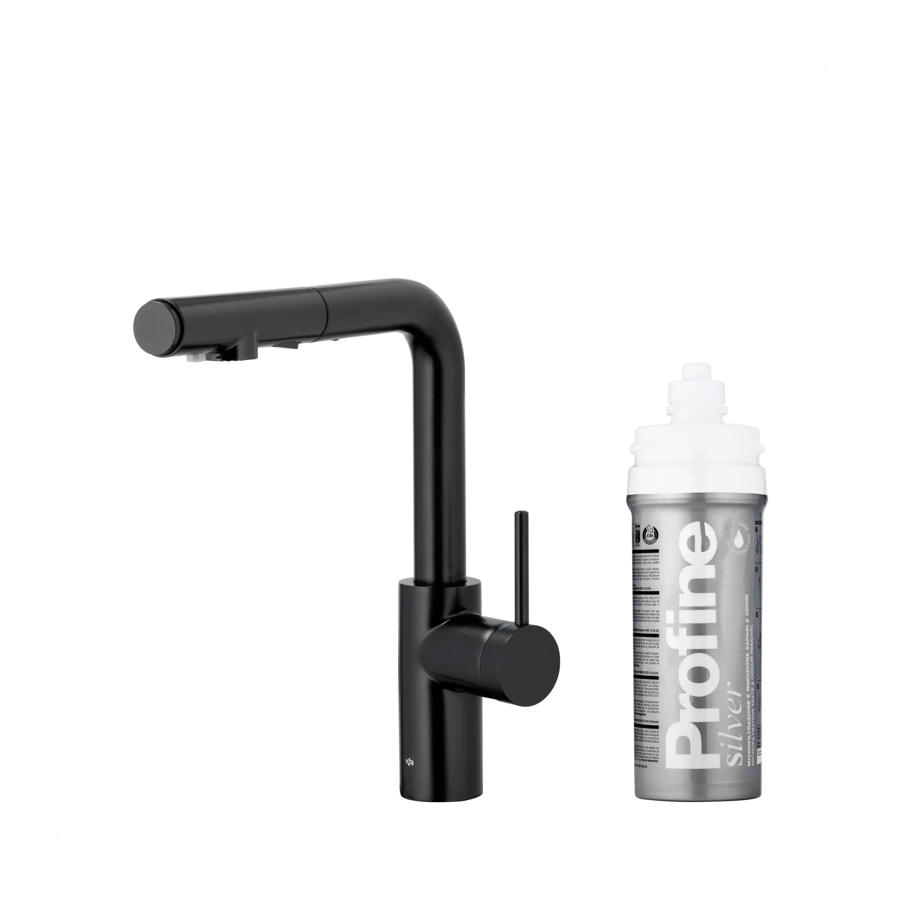 Bateria KFA Armatura Arura Duero Pure Basic Pull-Out 6623-114-81 Czarny Stal szlachetna