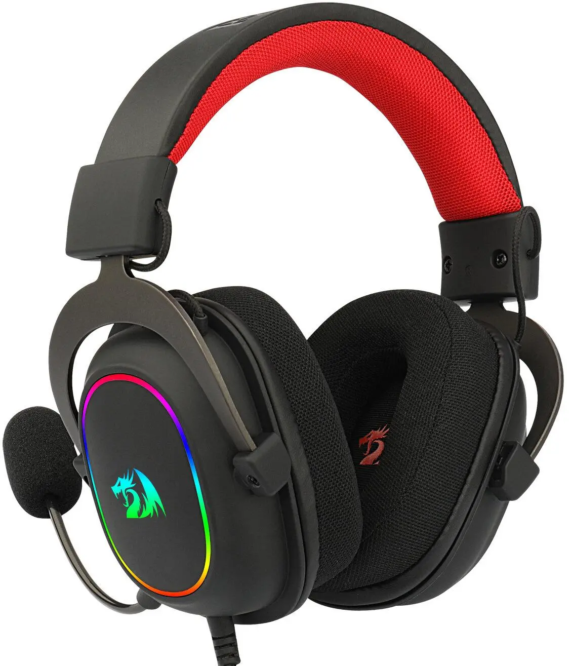Słuchawki przewodowe z mikrofonem Redragon H510 Zeus-X RGB Nauszne Czarny