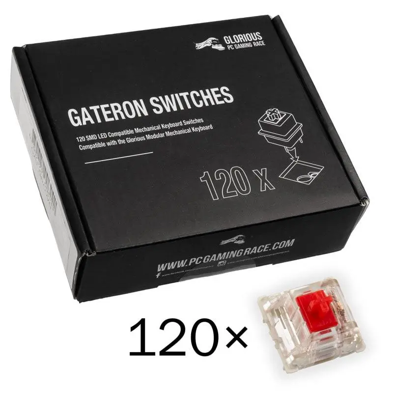 Przełącznik Glorious Gateron Red 120szt. Czerwony