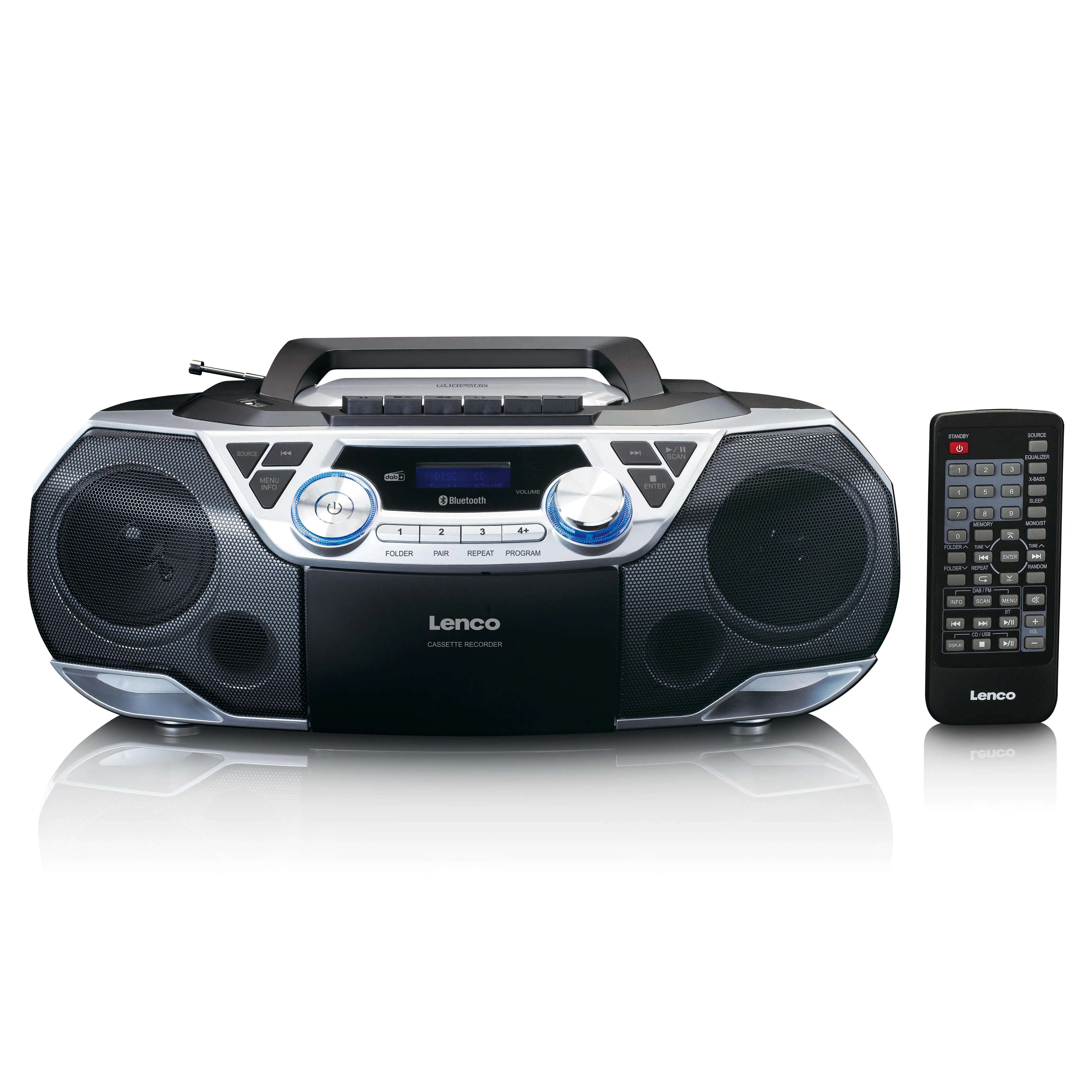 Radioodtwarzacz Lenco SCD-720SI Bluetooth Czarno-srebrny