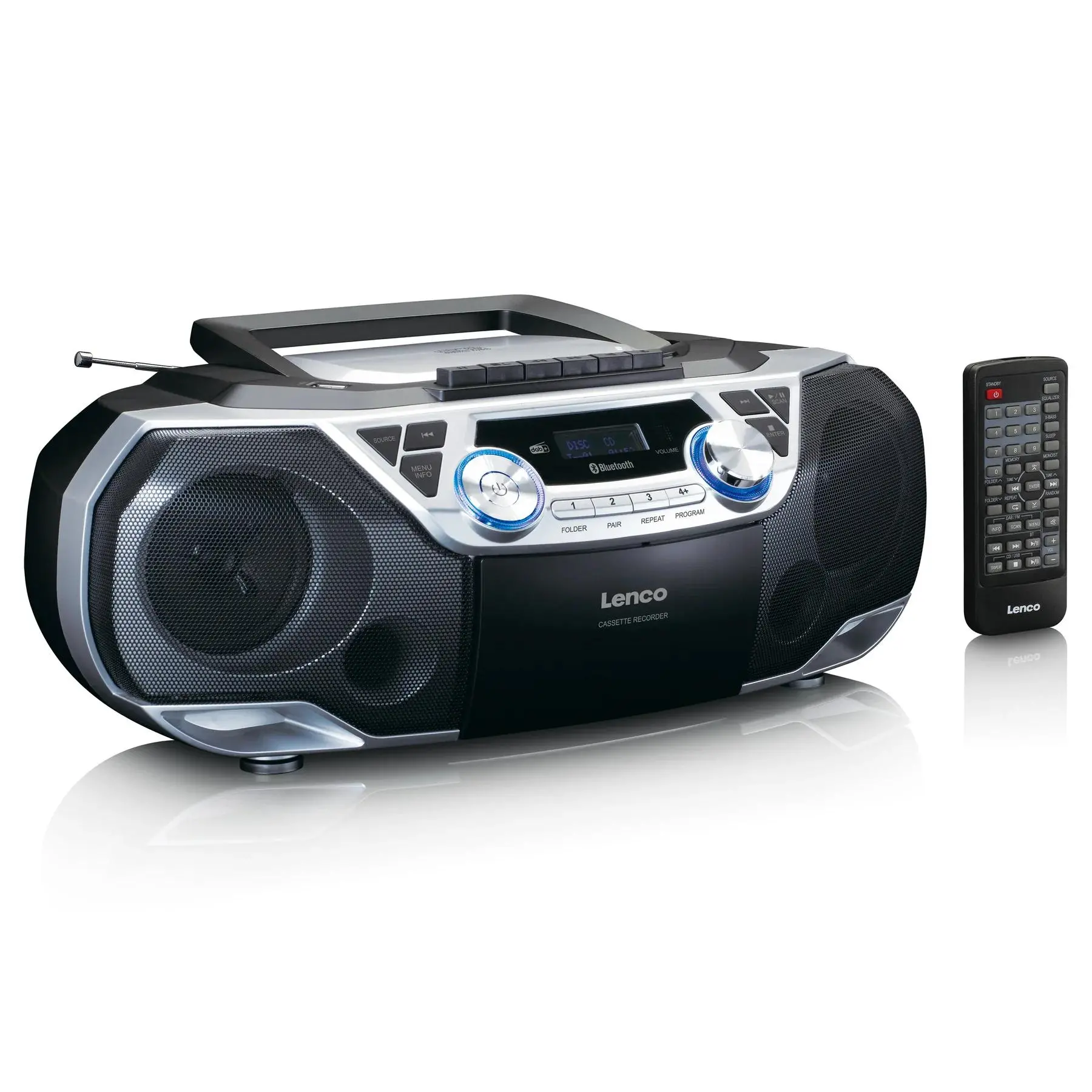Radioodtwarzacz Lenco SCD-720SI Bluetooth Czarno-srebrny