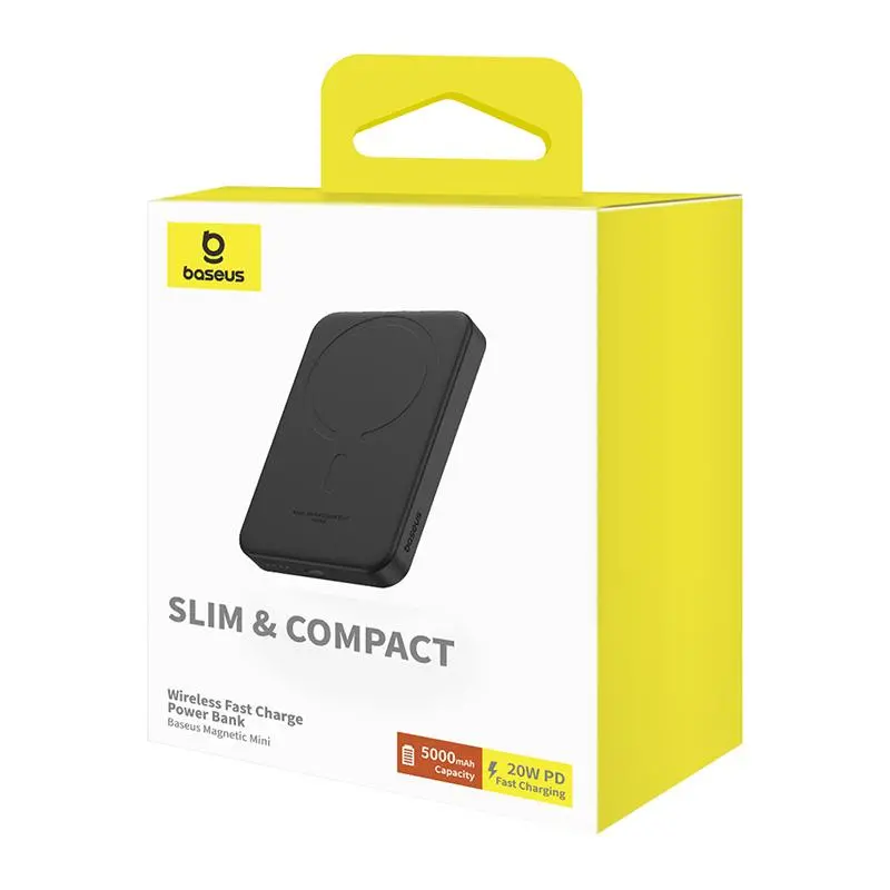 Powerbank Baseus P10022107113-00  Magnetic Mini 5000mAh 20W Czarny