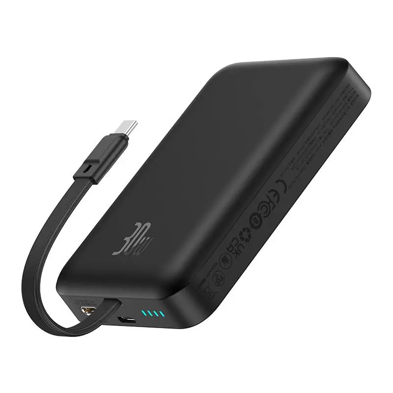 Powerbank Baseus P1002210B113-00 Magnetic Mini 10000mAh 30W MagSafe z kablem USB-C Czarny