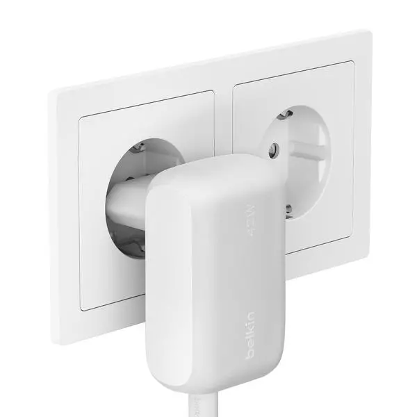 Ładowarka sieciowa Belkin 42W 1x USB-C 1x USB-A Biały