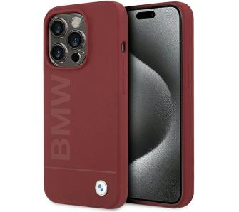 Etui BMW Silicone Pattern MagSafe BMHMP15LSLBLRE do iPhone 15 Pro Czerwony