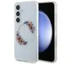Etui Guess IML Flowers Wreath MagSafe do Samsung Galaxy S24 Przezroczysty