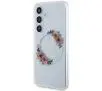 Etui Guess IML Flowers Wreath MagSafe do Samsung Galaxy S24 Przezroczysty