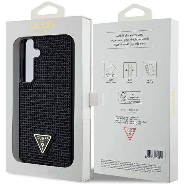 Etui Guess Rhinestone Triangle GUHCS24MHDGPPK do Samsung Galaxy S24+ Czarny