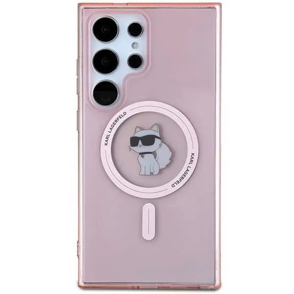 Etui Karl Lagerfeld IML Choupette MagSafe do Samsung Galaxy S24 Ultra Różowy