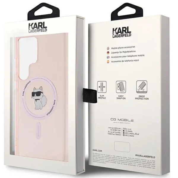 Etui Karl Lagerfeld IML Choupette MagSafe do Samsung Galaxy S24 Ultra Różowy