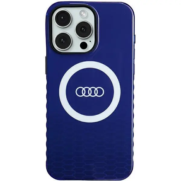 Etui AUDI IML Big Logo MagSafe Case AU-IMLMIP15PM-Q5/D2-BE do iPhone 15 Pro Max Niebieski