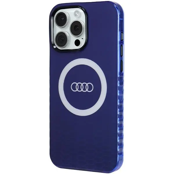 Etui AUDI IML Big Logo MagSafe Case AU-IMLMIP15PM-Q5/D2-BE do iPhone 15 Pro Max Niebieski