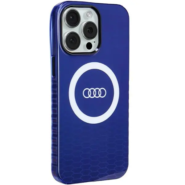 Etui AUDI IML Big Logo MagSafe Case AU-IMLMIP15PM-Q5/D2-BE do iPhone 15 Pro Max Niebieski