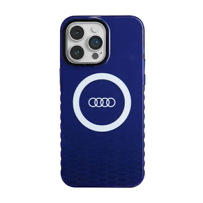Etui AUDI IML Big Logo MagSafe Case AU-IMLMIP14PM-Q5/D2-BE do iPhone 14 Pro Max Niebieski