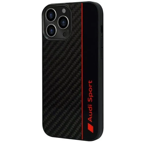 Etui AUDI Carbon fiber Stripe AUS-TPUPCIP13PM-R8/D1-BK do iPhone 13 Pro Max Czarny