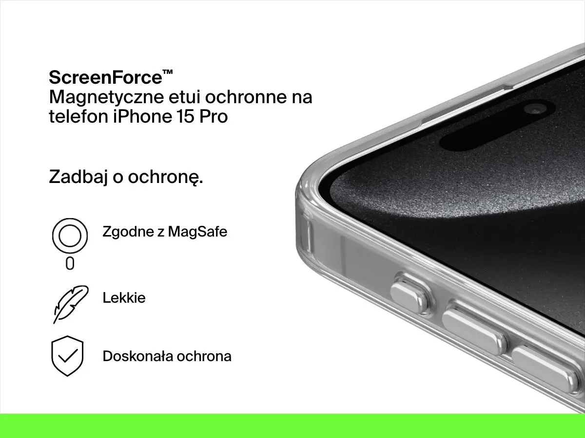 Etui Belkin SheerForce do iPhone 15 Pro Przezroczysty