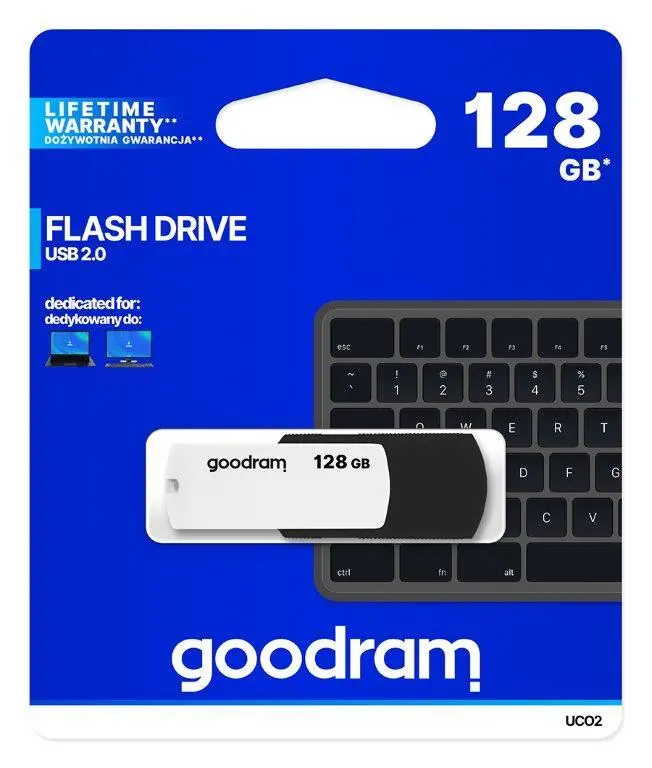 PenDrive GoodRam UCO2 128GB USB 2.0  Biały