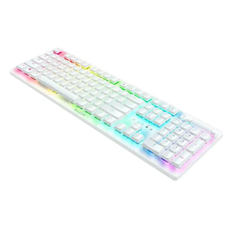 Klawiatura mechaniczna Razer DeathStalker V2 Pro Clicky Optical Switch Purple Biały