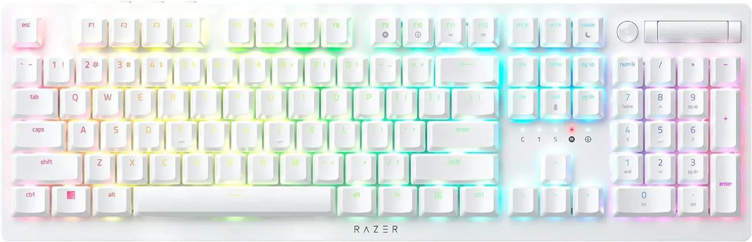 Klawiatura mechaniczna Razer DeathStalker V2 Pro Clicky Optical Switch Purple Biały