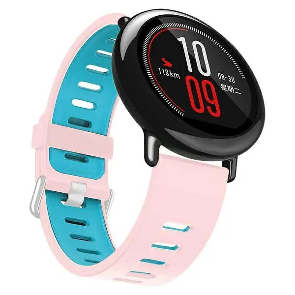 Pasek Beline do Watch 20mm Double Color Silicone uniwersalny Różowo-niebieski