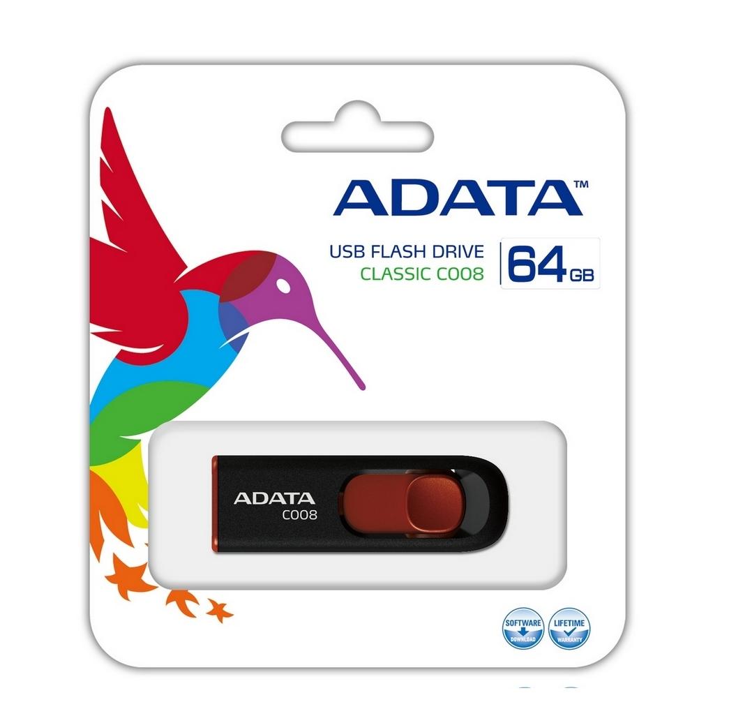 PenDrive Adata DashDrive C008 64GB USB 2.0  Czarny