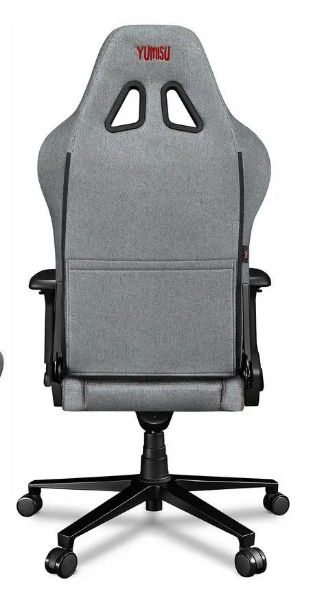 Fotel Yumisu 2050 Magnetic Materiał Biurowy do 150kg Tkanina Jasnoszaro-czerwony
