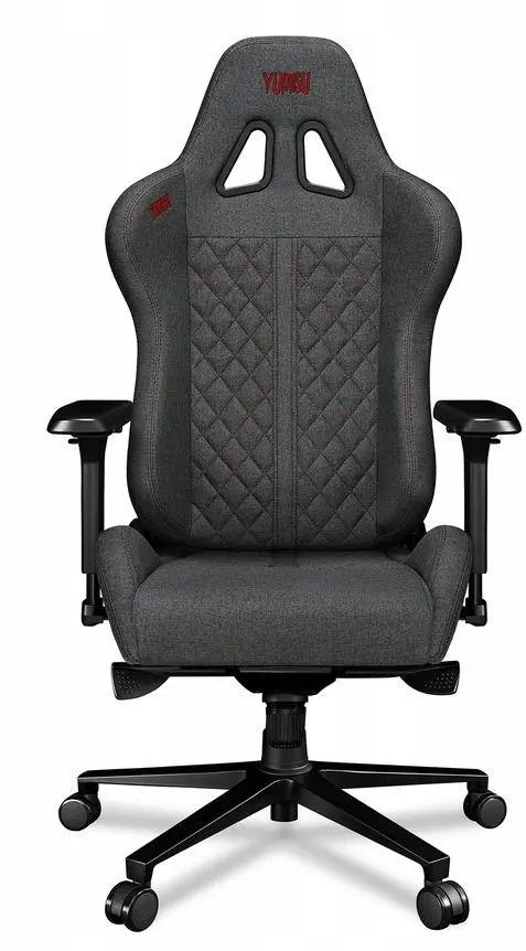 Fotel Yumisu 2050 Magnetic Materiał Biurowy do 150kg Tkanina Szaro-czerwony