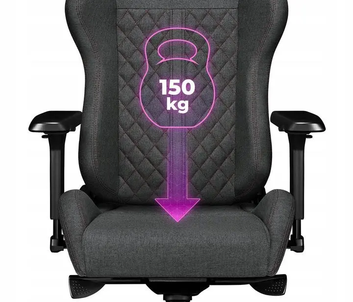 Fotel Yumisu 2050 Magnetic Materiał Biurowy do 150kg Tkanina Szaro-czerwony