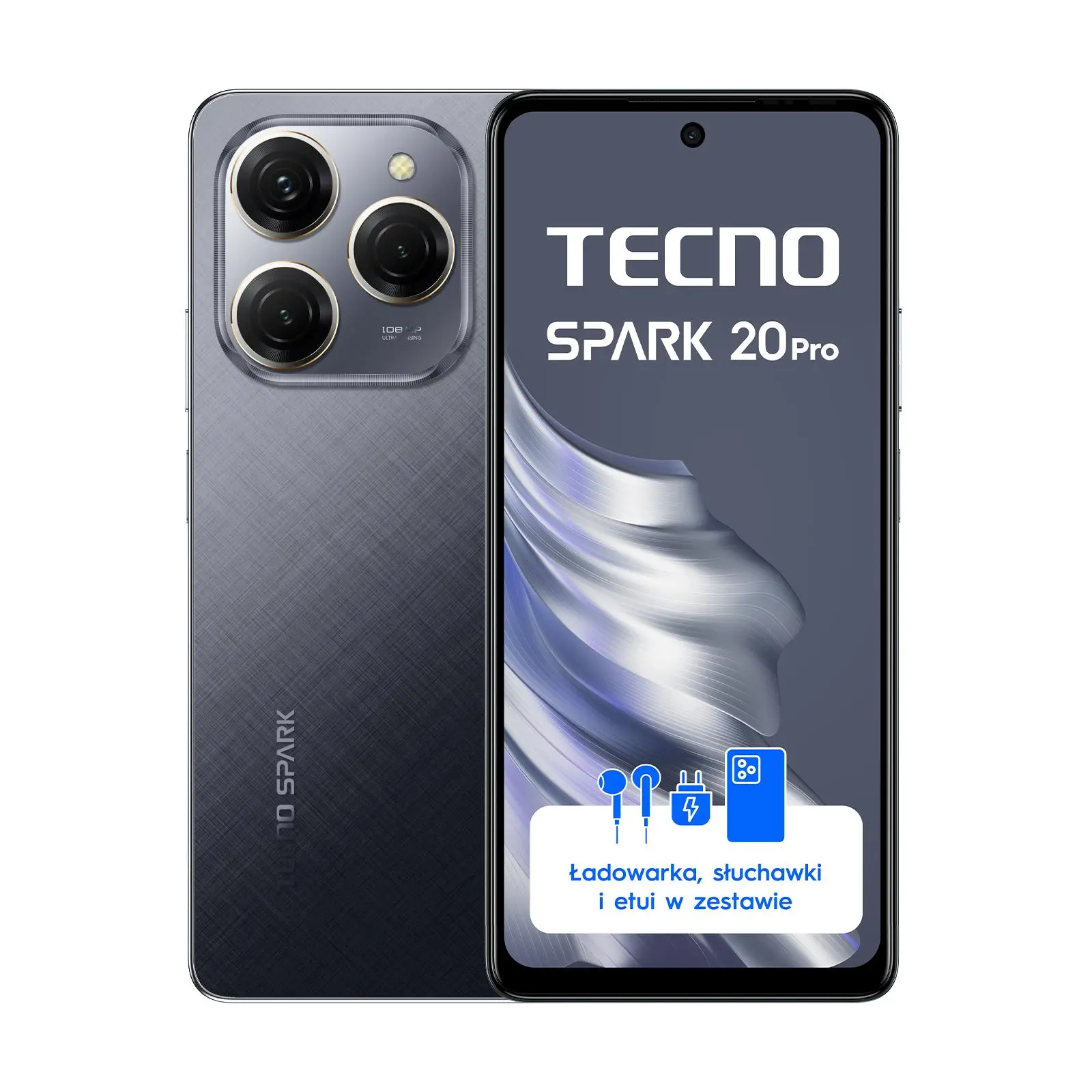Smartfon Tecno SPARK 20 Pro 8/256GB 6,78" 120Hz 108Mpix Czarny