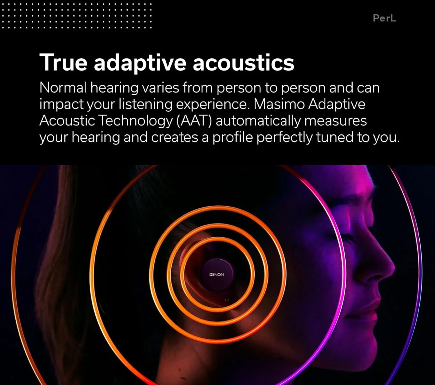 Słuchawki bezprzewodowe Denon PerL Dokanałowe Bluetooth 5.0 Czarny